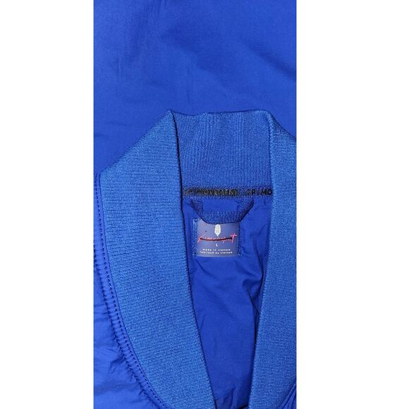 New Free People FP MOVEMENT Midnight Moon Solid Bomber Jacket $168 LARGE Colbalt - Picture 8 of 8